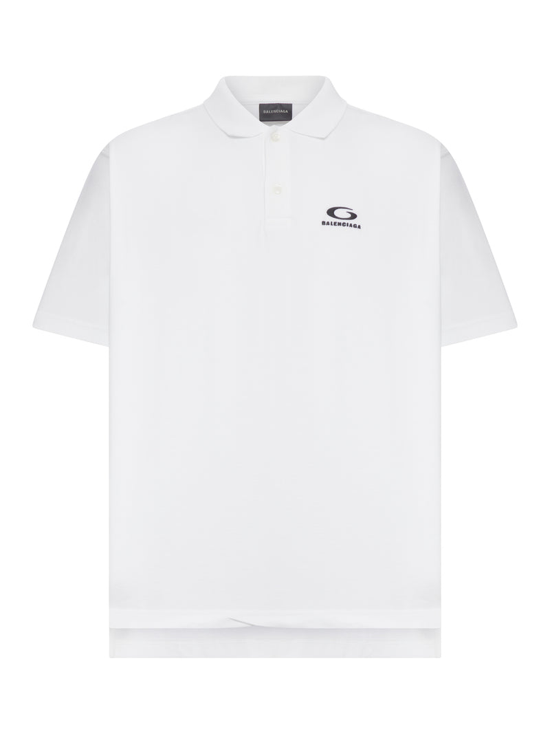 COTTON PIQUE POLO SHIRT WITH SPORT ICON LOGO