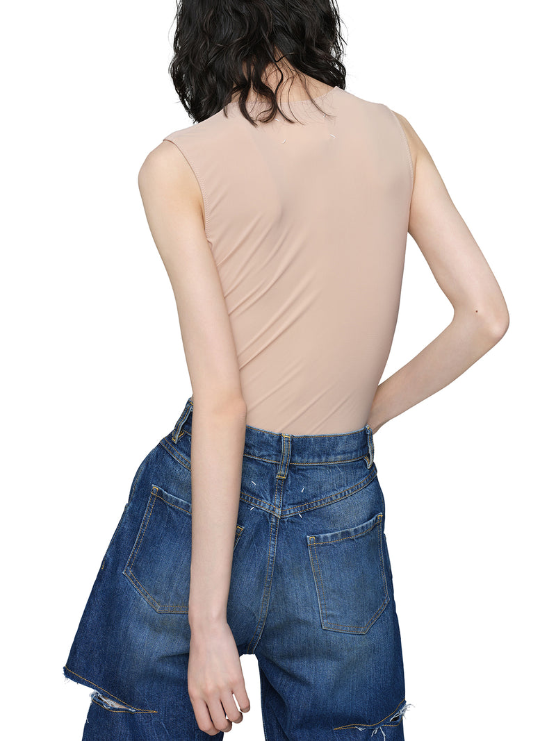 SLEEVELESS BODYSUIT IN TECHNICAL JERSEY