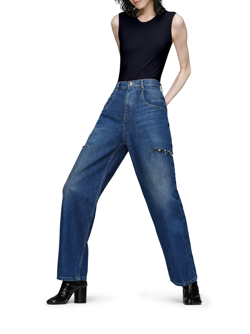 SLEEVELESS BODYSUIT IN TECHNICAL JERSEY