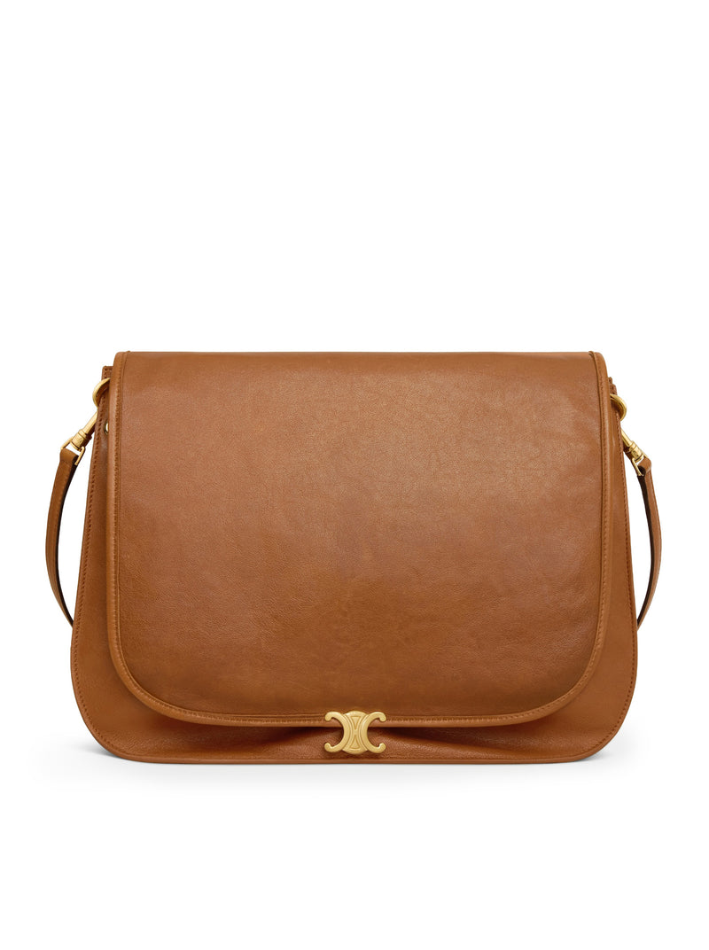 TRIOMPHE SOFT SADDLEBAG IN SOFT POLISHED CALFSKIN