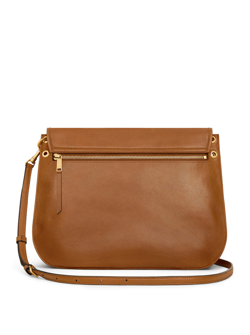 TRIOMPHE SOFT SADDLEBAG IN SOFT POLISHED CALFSKIN