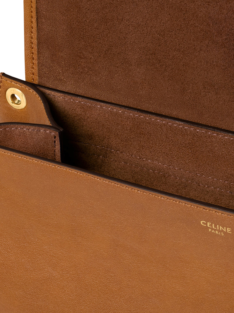 TRIOMPHE SOFT SADDLEBAG IN SOFT POLISHED CALFSKIN