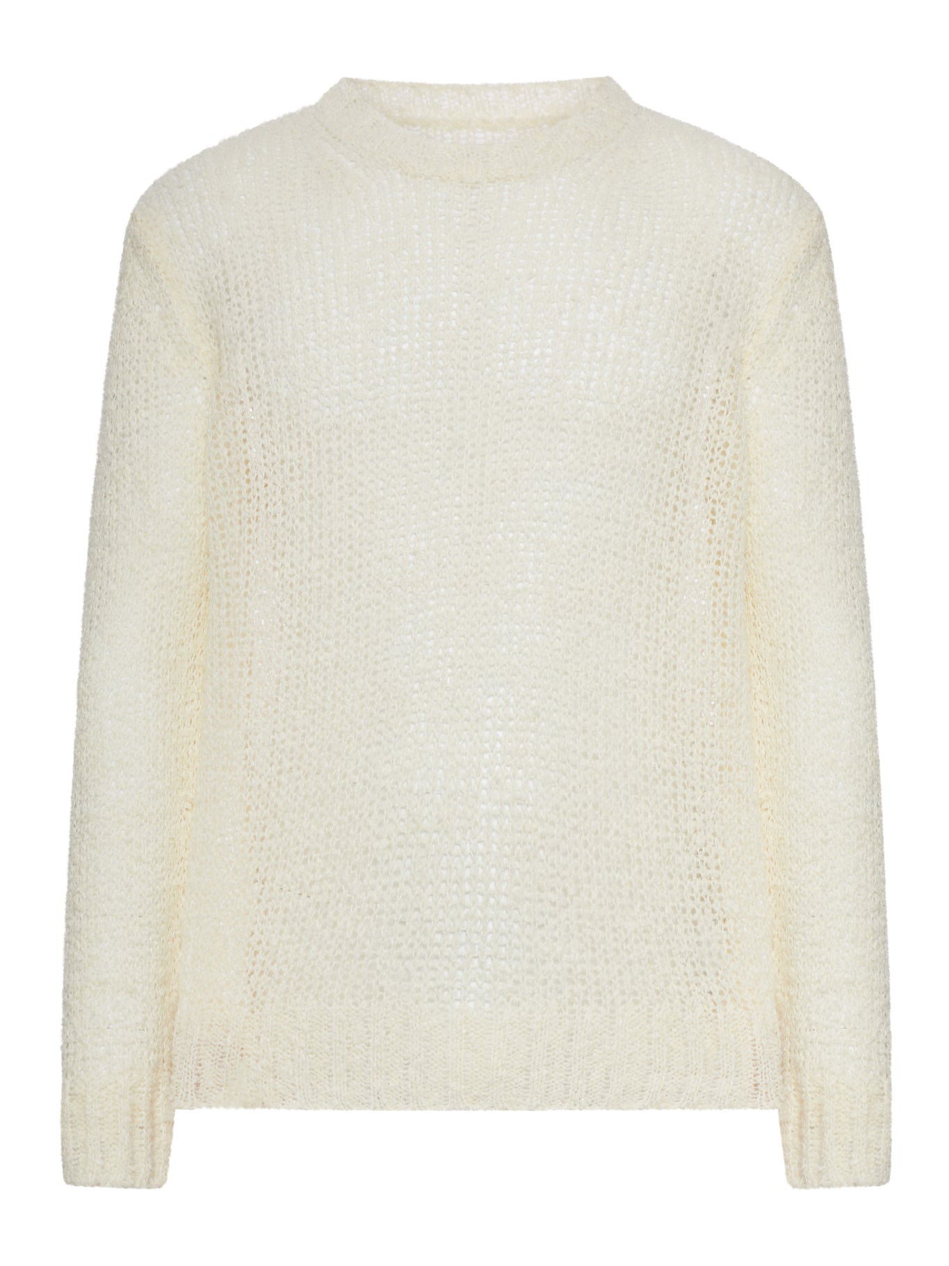 PERFORATED CREW NECK SWEATER