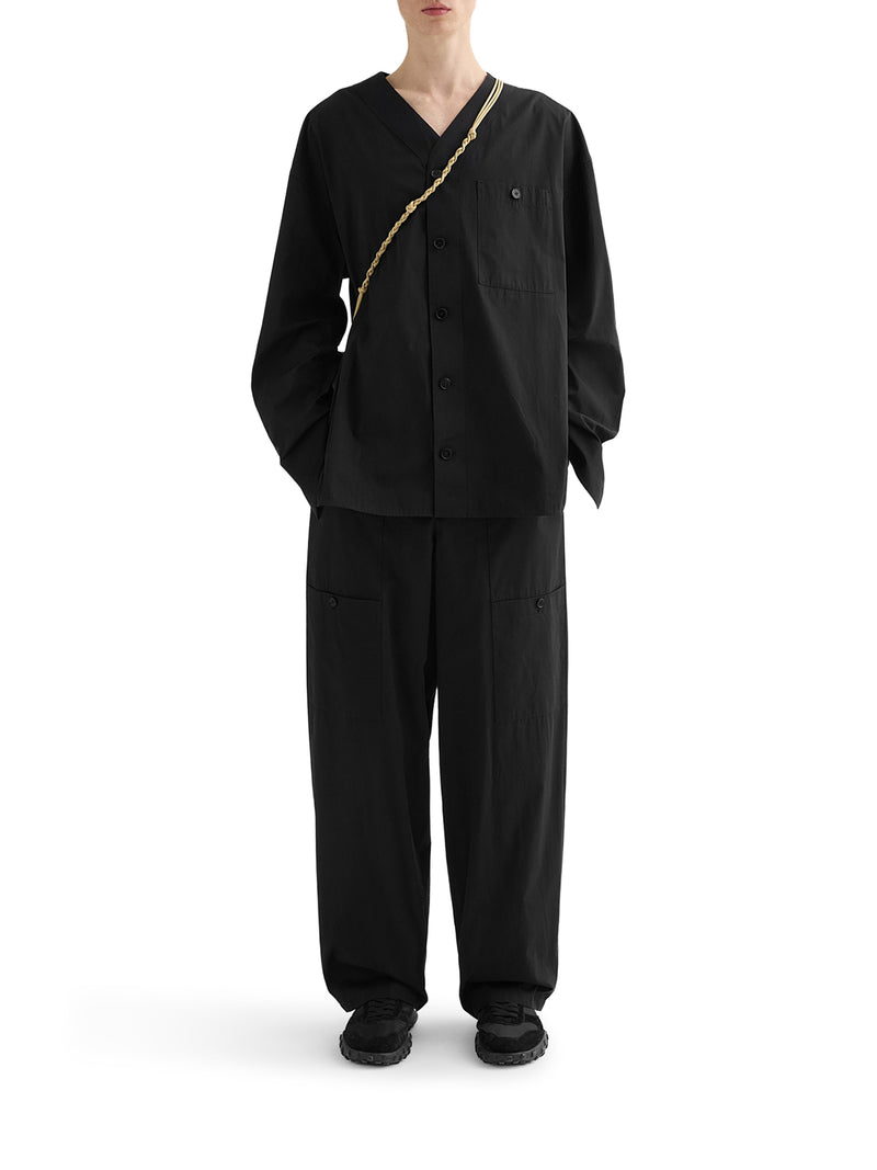 COTTON POPLIN CARGO PANTS