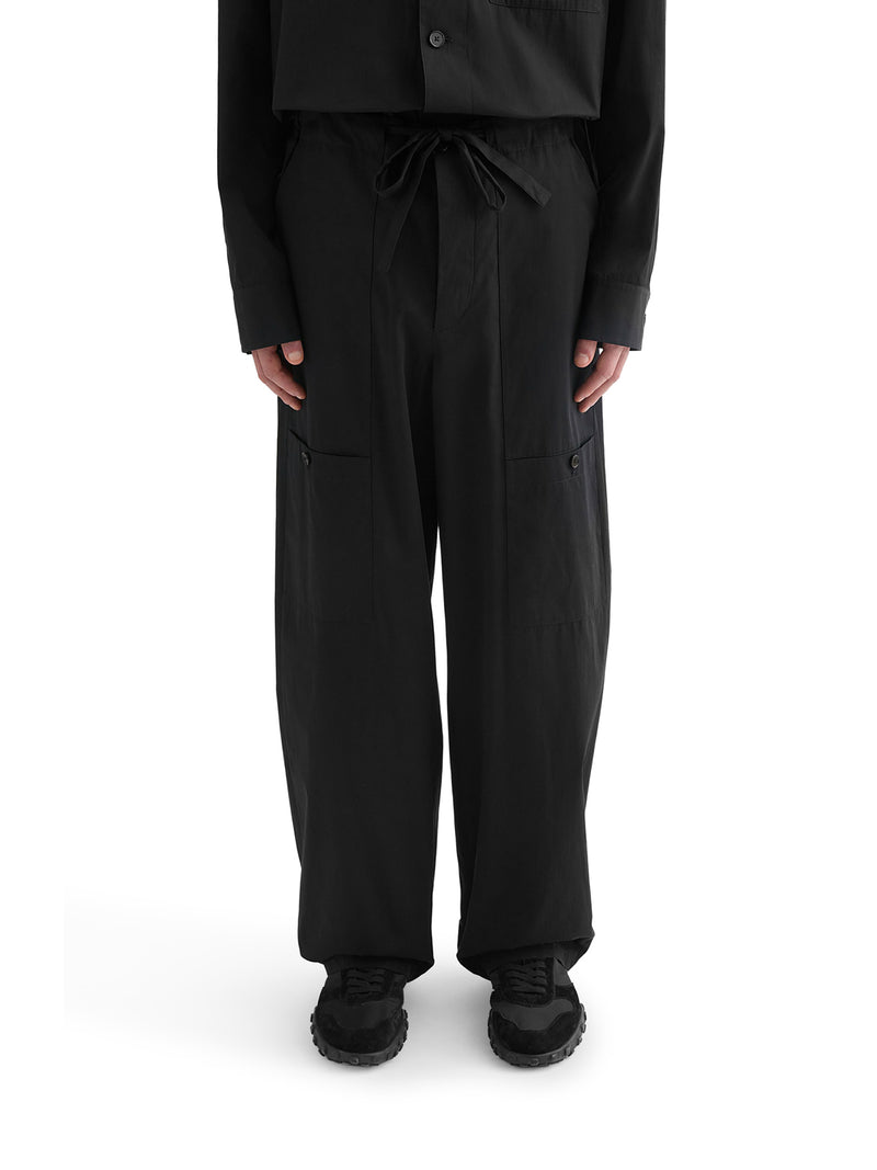 COTTON POPLIN CARGO PANTS