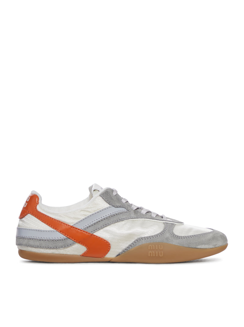 GYMNASIUM SNEAKERS IN TECHNICAL FABRIC AND SUEDE
