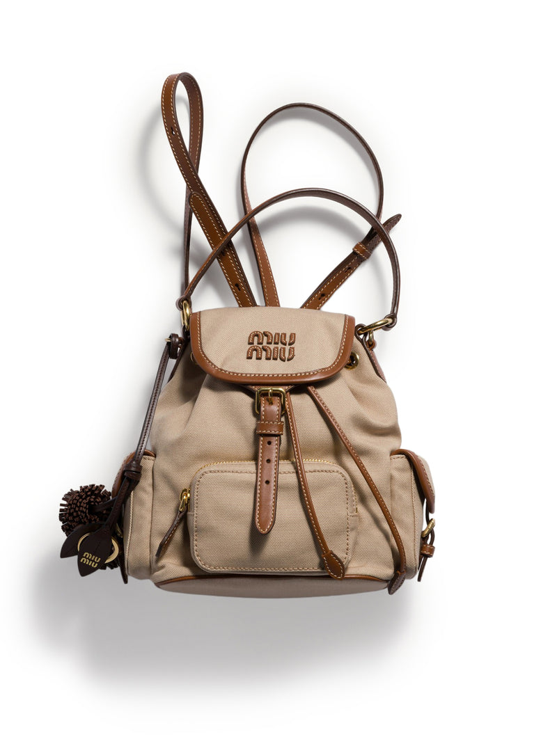 HEMP AND LEATHER BACKPACK