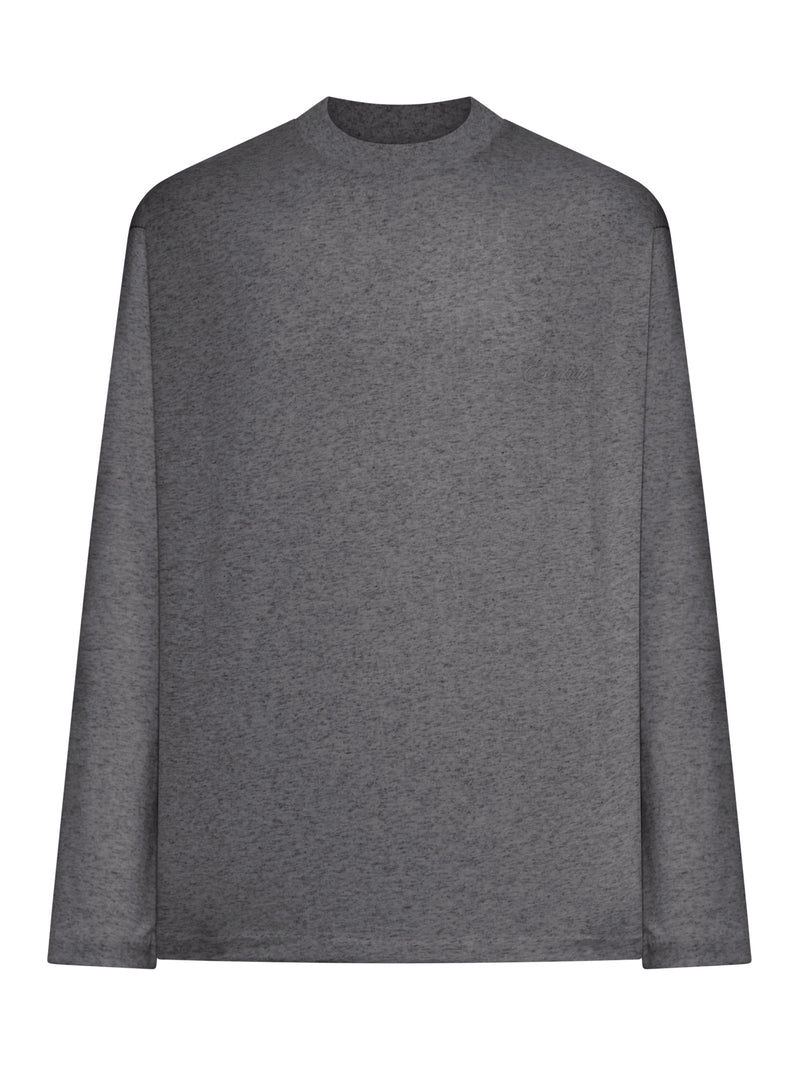 CREW NECK LONG SLEEVE COTTON T-SHIRT