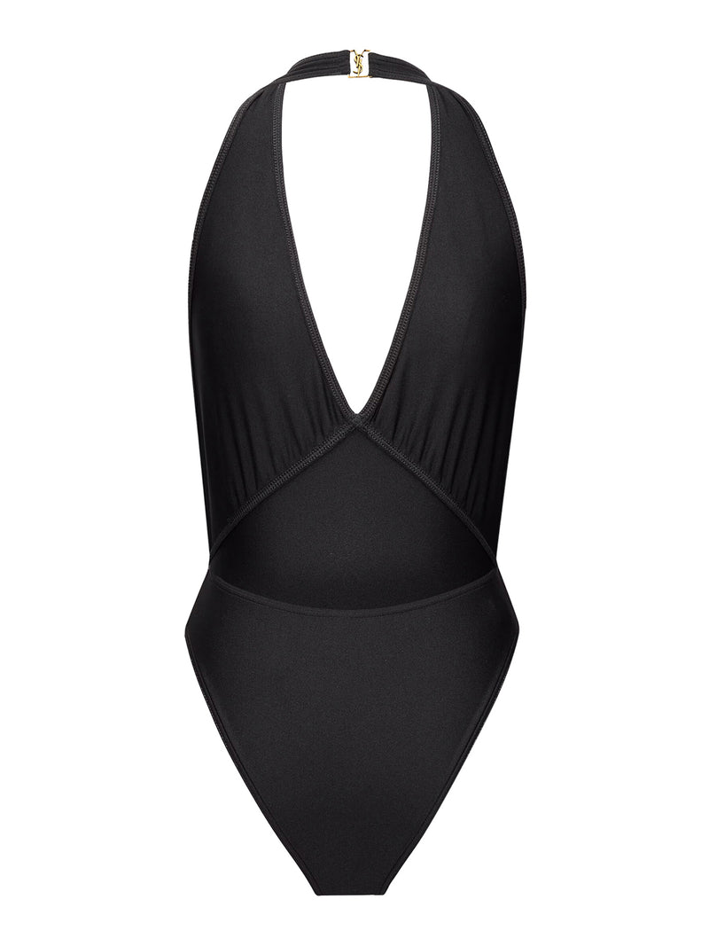 SWIMSUIT WITH HALTER NECKLINE