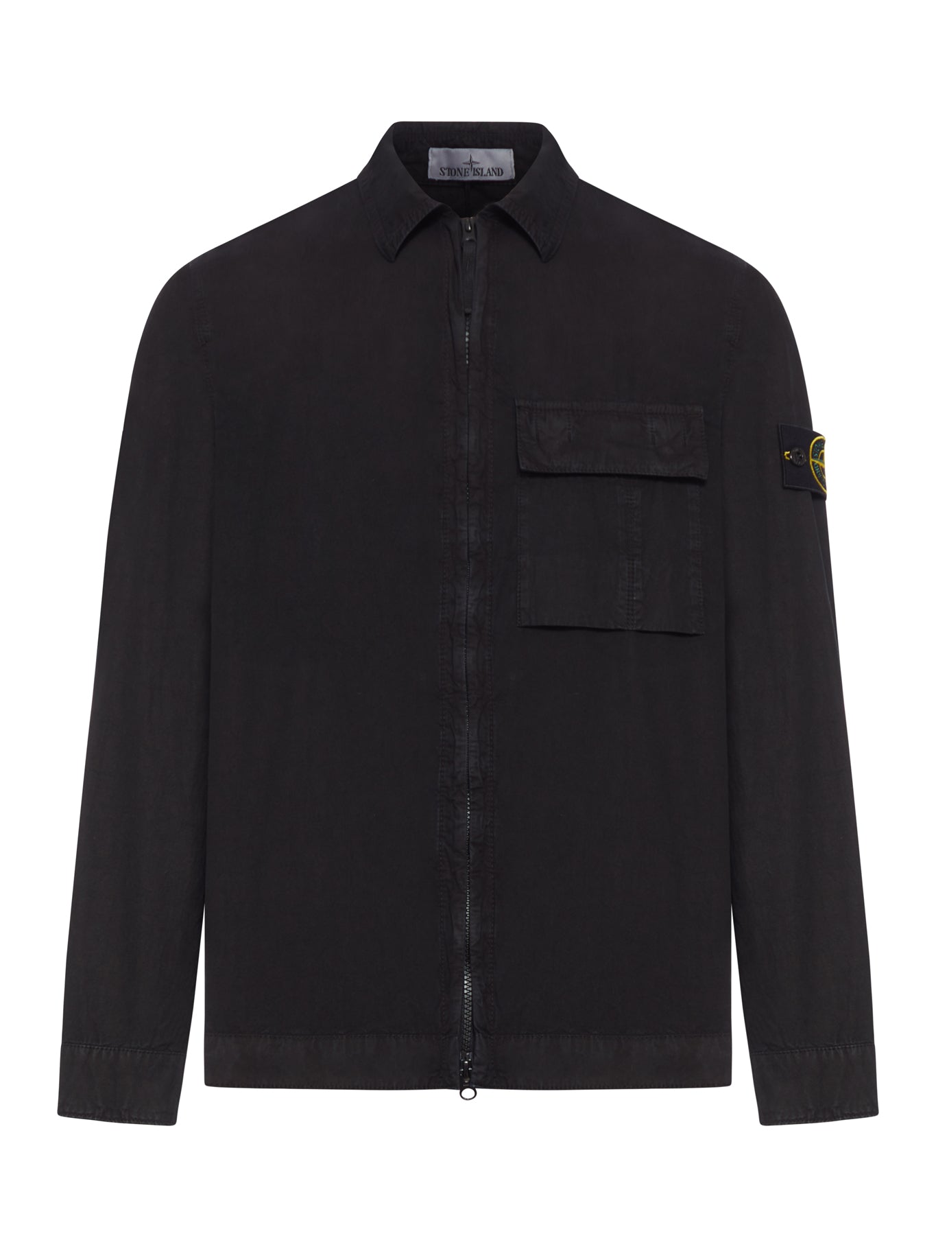 ORGANIC COTTON ZIP-UP OVERSHIRT WITH REMOVABLE BADGE