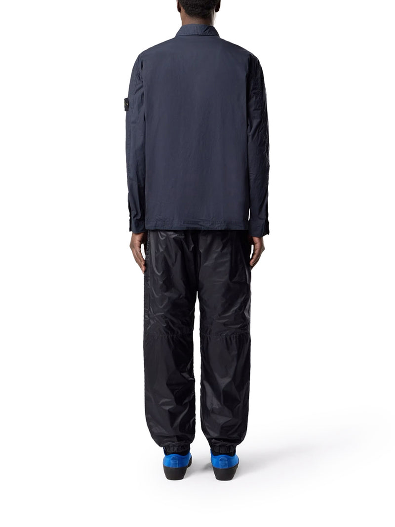 STRETCH COTTON CANVAS OVERSHIRT WITH FLAP POCKET ON THE CHEST