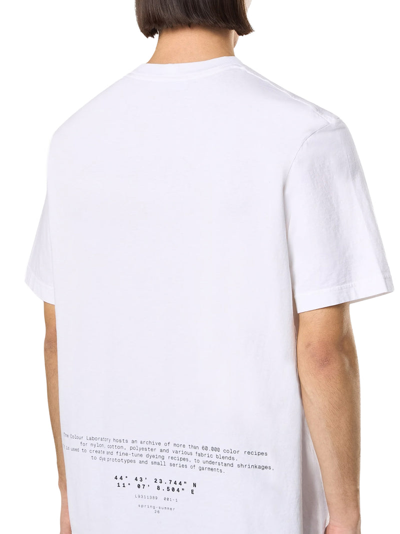 ORGANIC COTTON T-SHIRT WITH `ALL AROUND COMPASS` PRINT