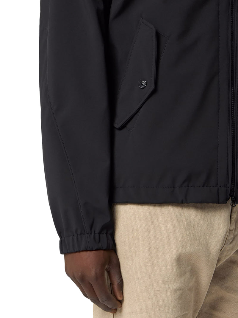 JACKET WITH STIFF COLLAR IN TECHNICAL MATERIAL