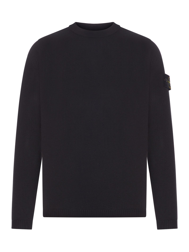 LOOSE FIT RIBBED CREW NECK SWEATER