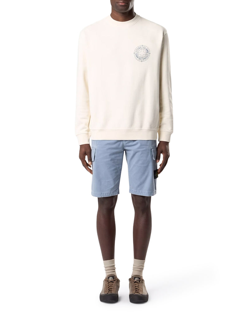 CREW NECK SWEATSHIRT WITH "OUTLINE COMPASS" PRINT