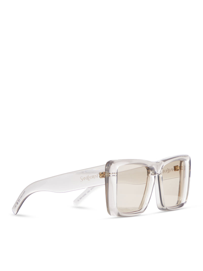 TRANSPARENT SQUARE SUNGLASSES WITH OVERSIZED INJECTION FRAME AND NYLON LENSES