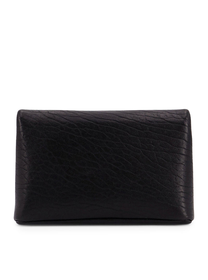 CASSANDRE LOGO LEATHER SHOULDER BAG