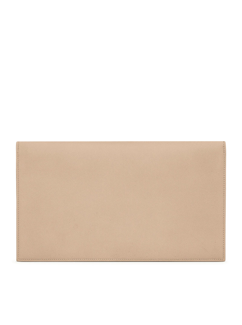 UPTOWN CLUTCH IN GRAIN DE POUDRE EMBOSSED LEATHER