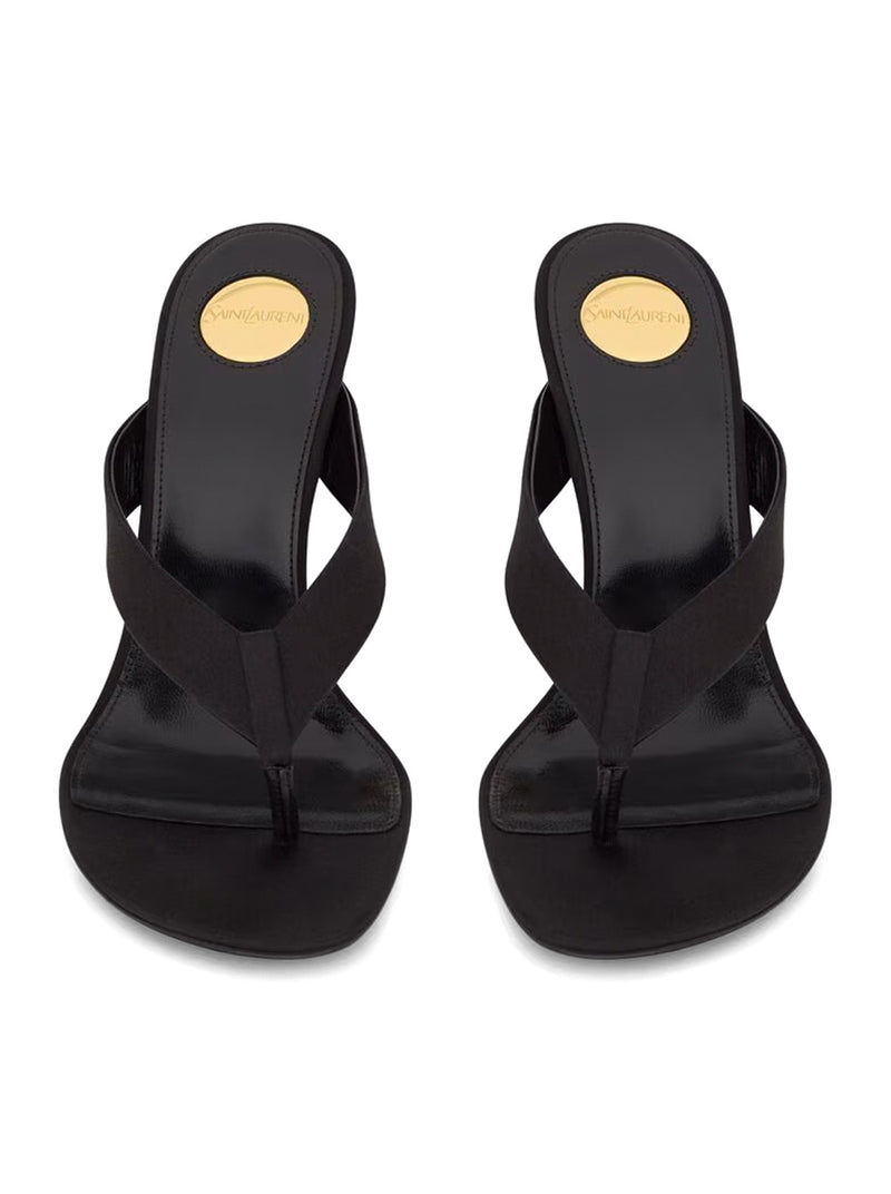 OPYUM MULES IN SATIN CREPE