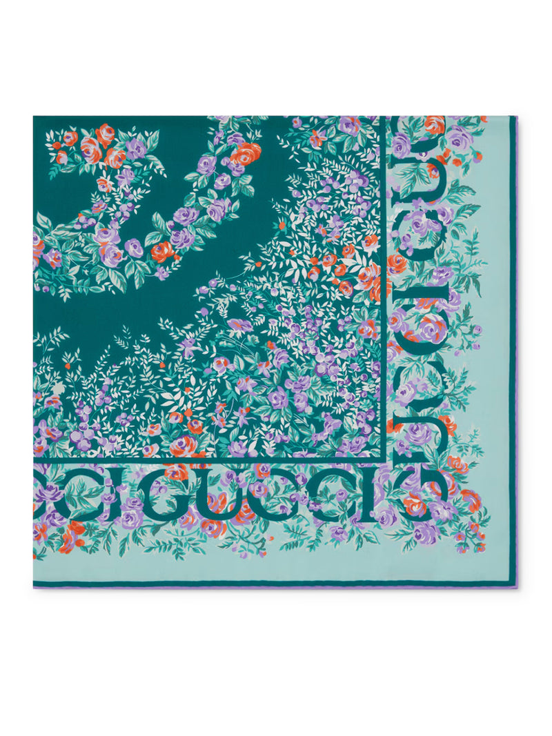 PRINTED SILK TWILL SCARF