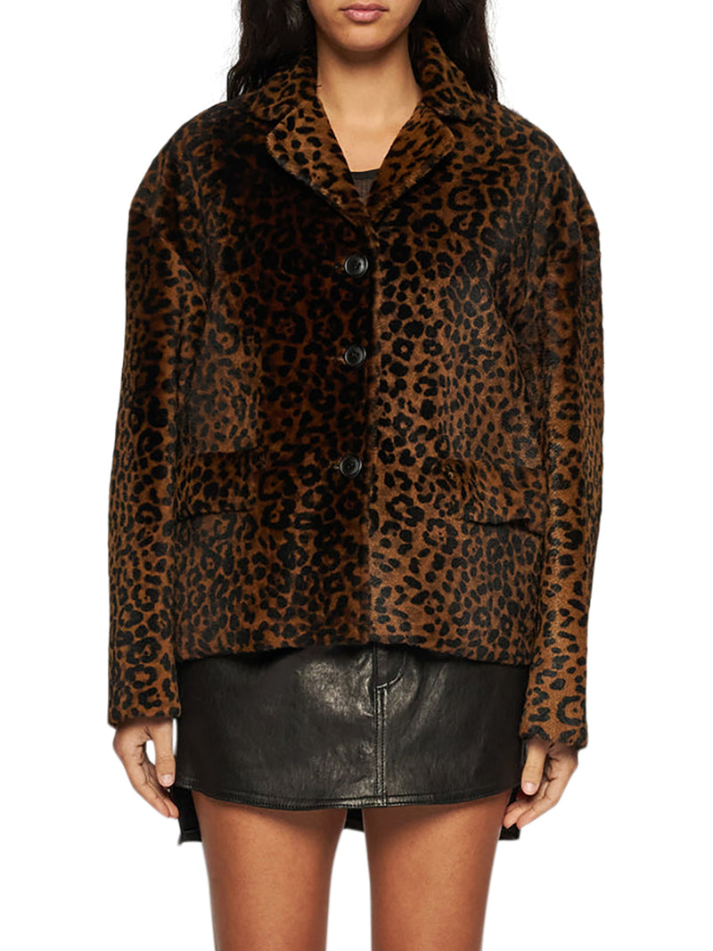LEOPARD SHEARLING JACKET