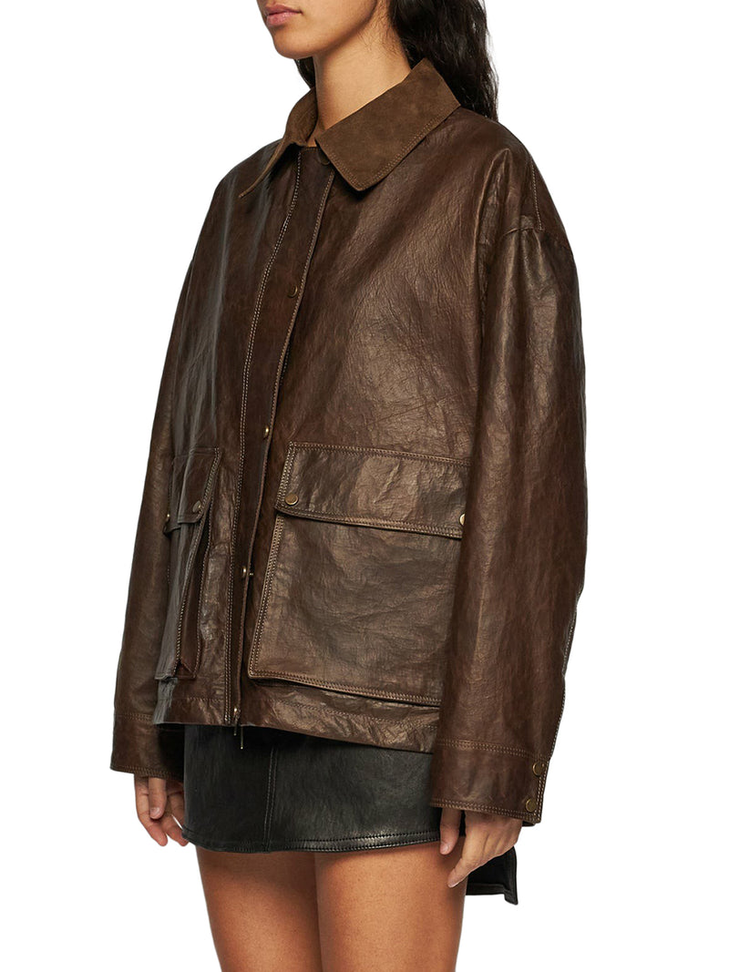 WAXED LEATHER WORK JACKET