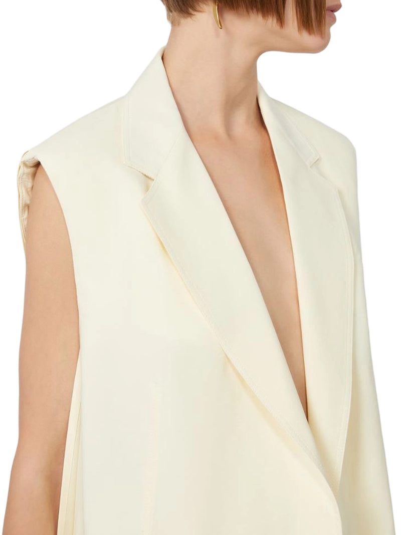 OVERSIZED VEST IN WASHED VISCOSE