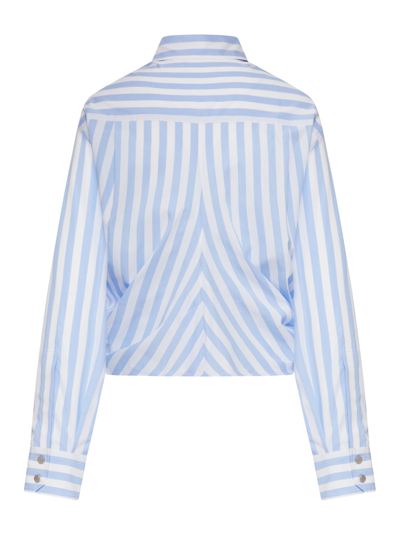 PALMIZI CROPPED COTTON SHIRT WITH FRONT KNOT
