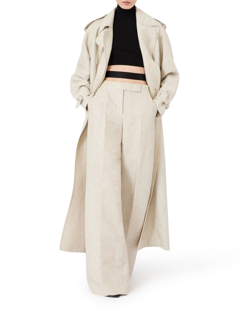 WIDE LINEN DRILL TROUSERS