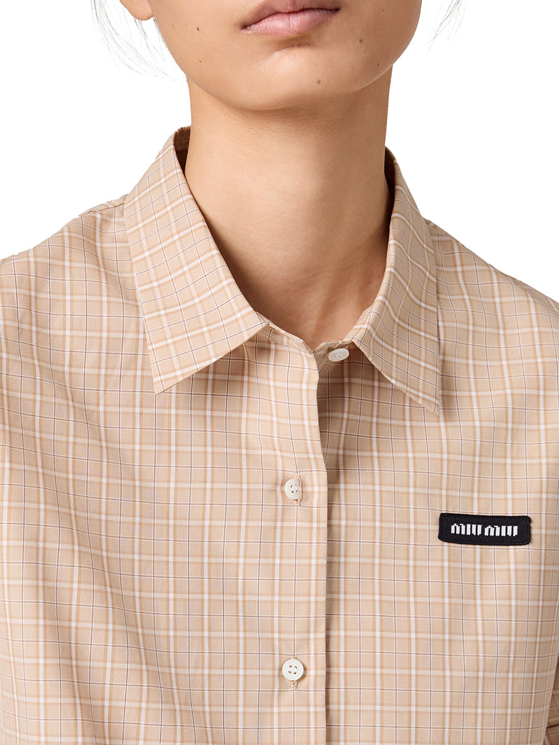 CHECKED COTTON POPLIN SHIRT