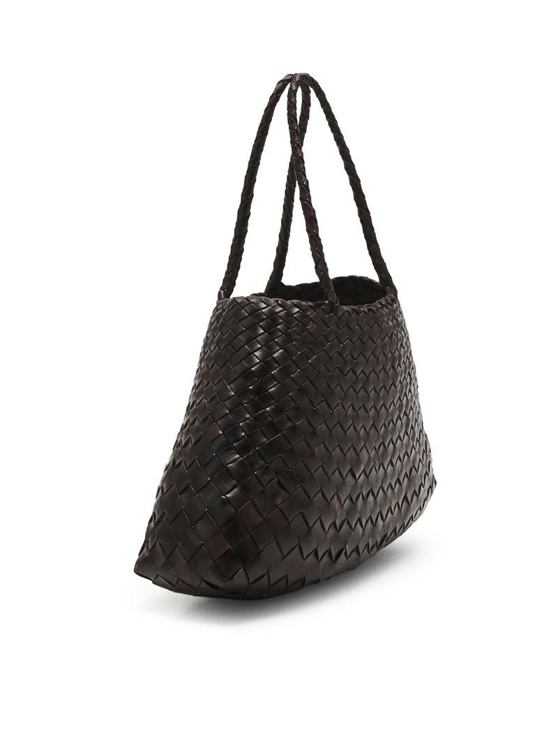 SANTA CROCE BIG WOVEN LEATHER BAG