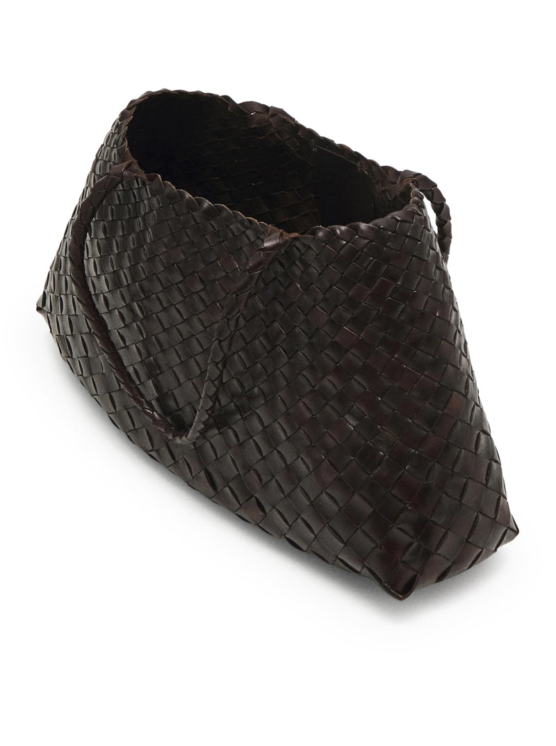 SANTA CROCE BIG WOVEN LEATHER BAG