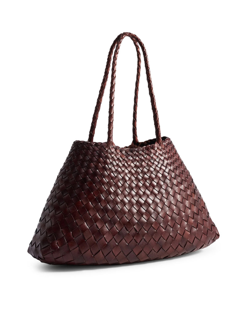 SANTA CROCE BIG WOVEN LEATHER BAG