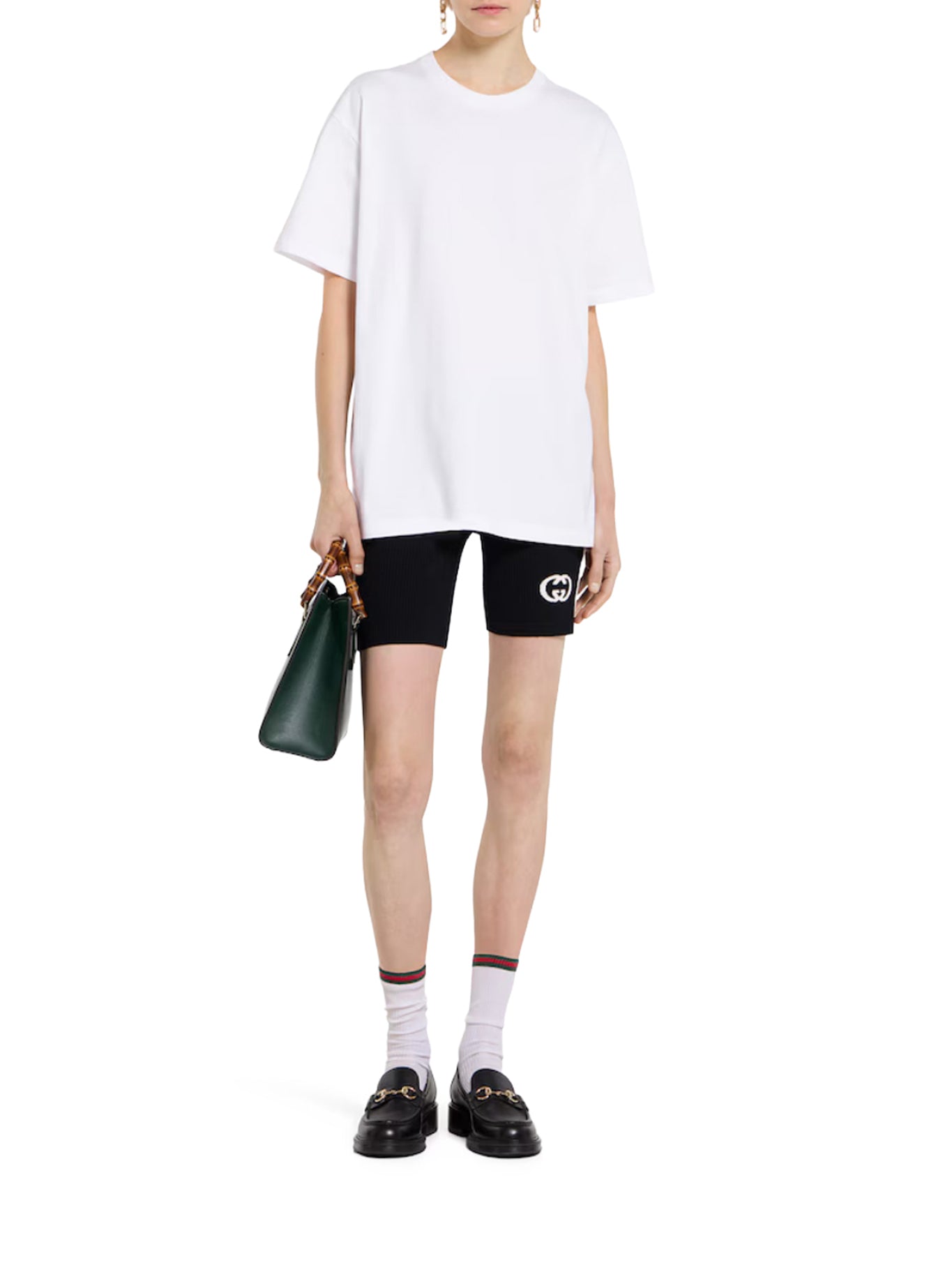 WHITE JERSEY T-SHIRT WITH EMBROIDERY