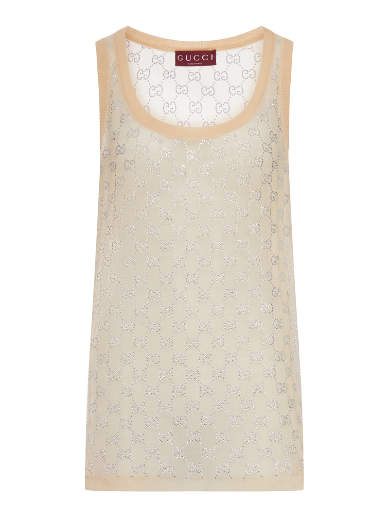 SILK TOP WITH ALL-OVER 