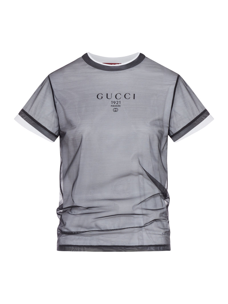 DOUBLE-LAYER JERSEY T-SHIRT WITH PRINT