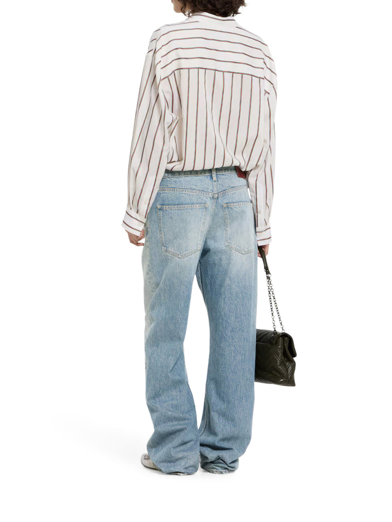 COTTON DENIM TROUSERS