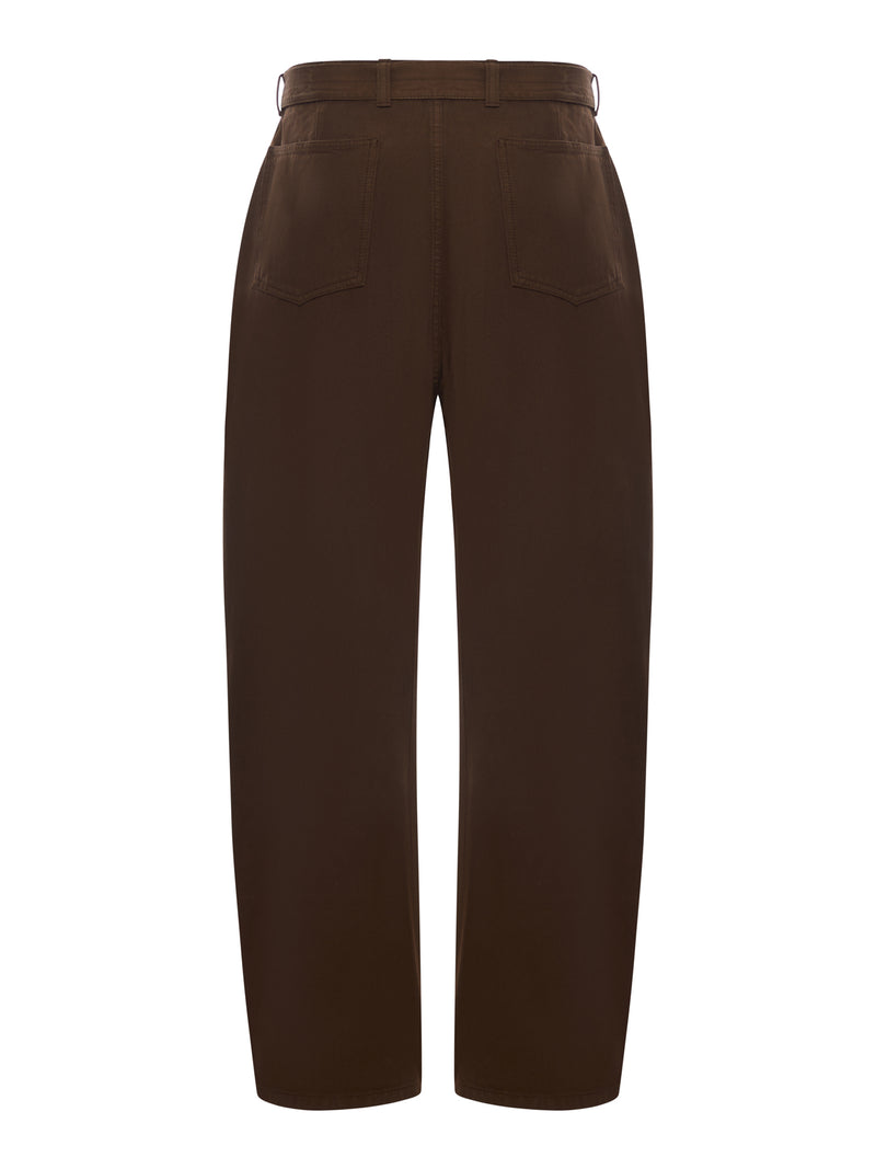 COTTON TROUSERS WITH BRAIDED BELT
