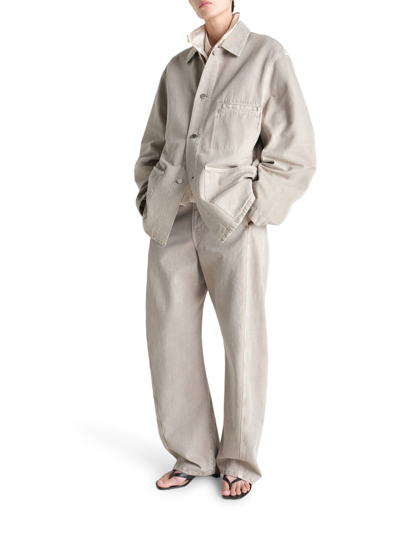 UTILITY OVERSHIRT IN SNOW BROKEN TWILL