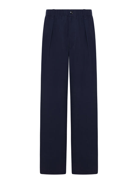 WIDE-LEG TAILORED LINEN TROUSERS
