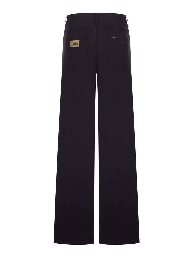 MARLENE BLACK COTTON TROUSERS