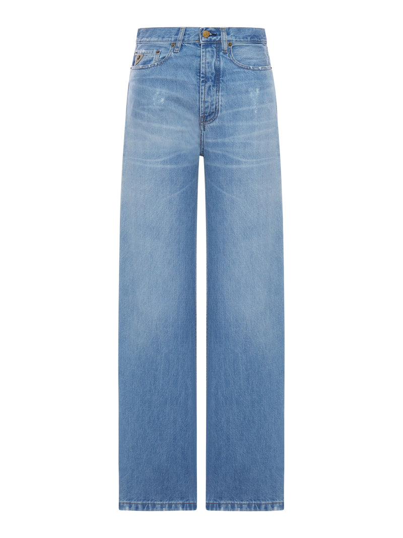 SKATER LOOSE WIDE LEG JEANS