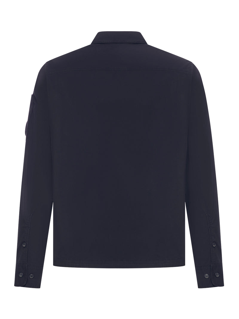 ORGANIC GABARDINE OVERSHIRT WITH LENSES AND ZIP