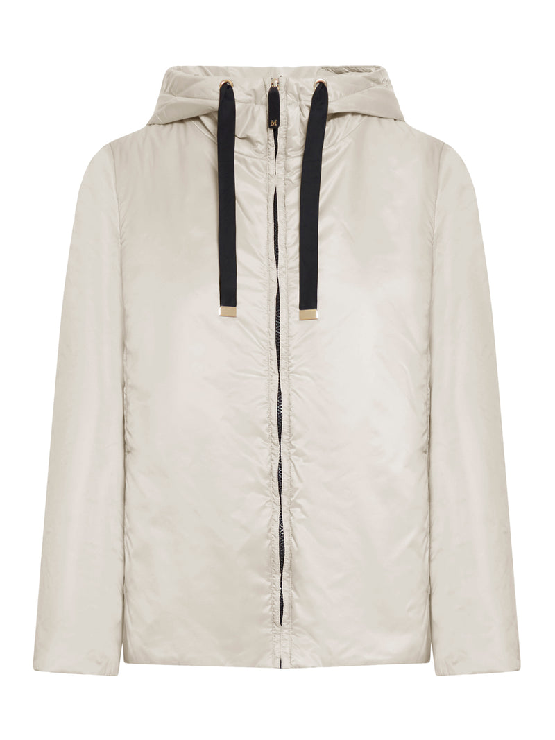 PADDED JACKET WITH HOOD IN WATERPROOF CANVAS