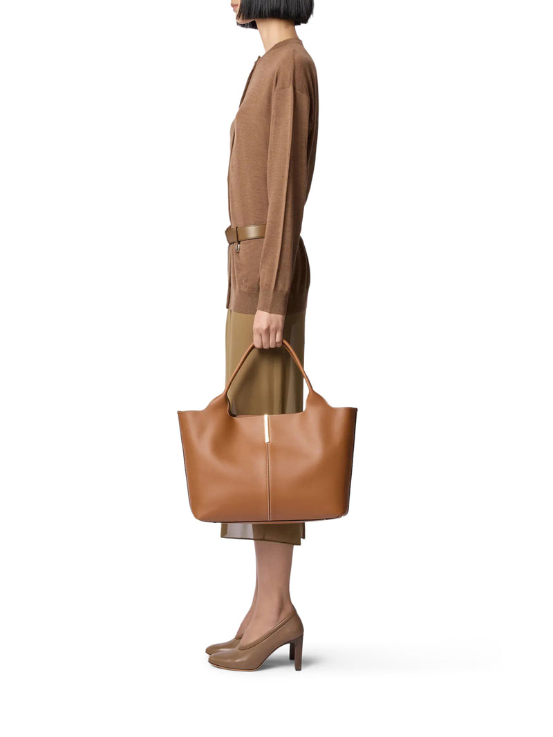 MEDIUM-SMALL LEATHER SHOPPING BAG