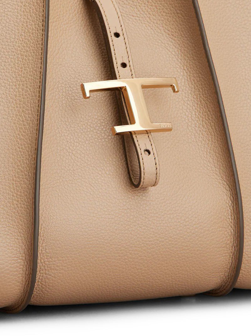 T TIMELESS SMALL LEATHER SHOPPING BAG