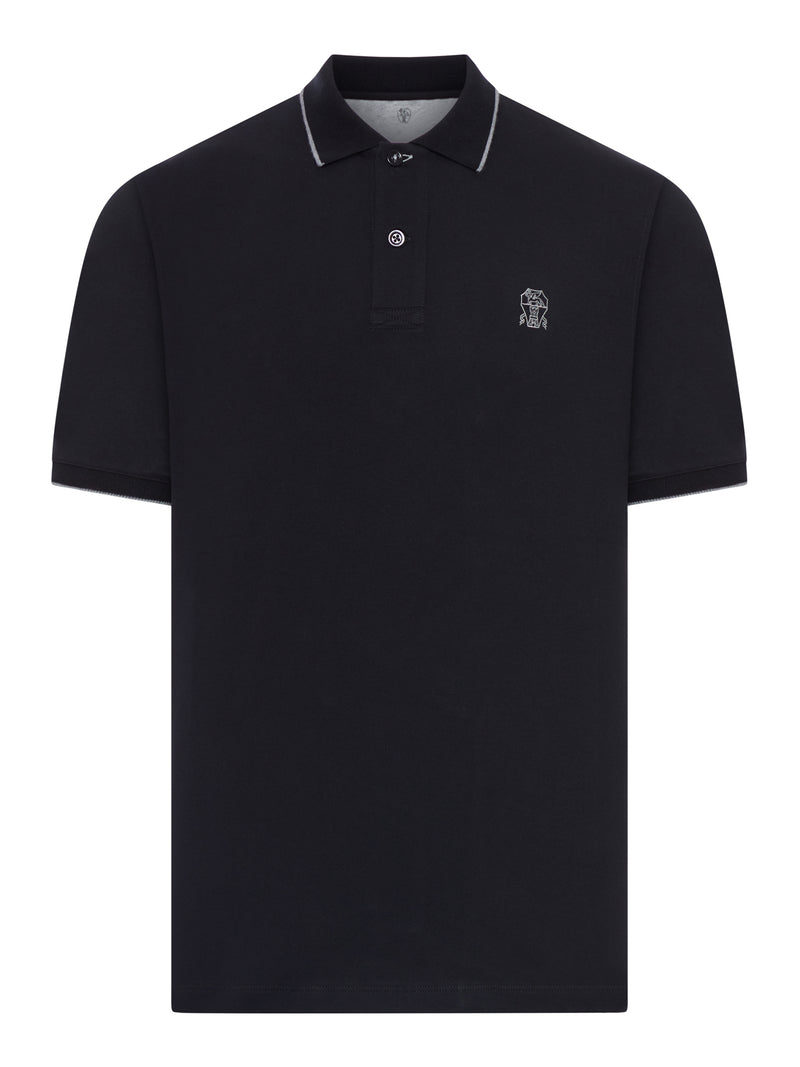 COTTON POLO SHIRT WITH EMBROIDERED LOGO