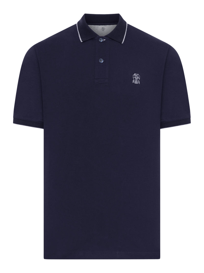 COTTON POLO SHIRT WITH EMBROIDERED LOGO