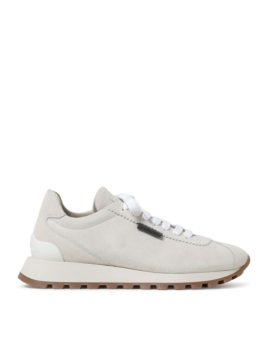 Shiny Tab suede Sneakers