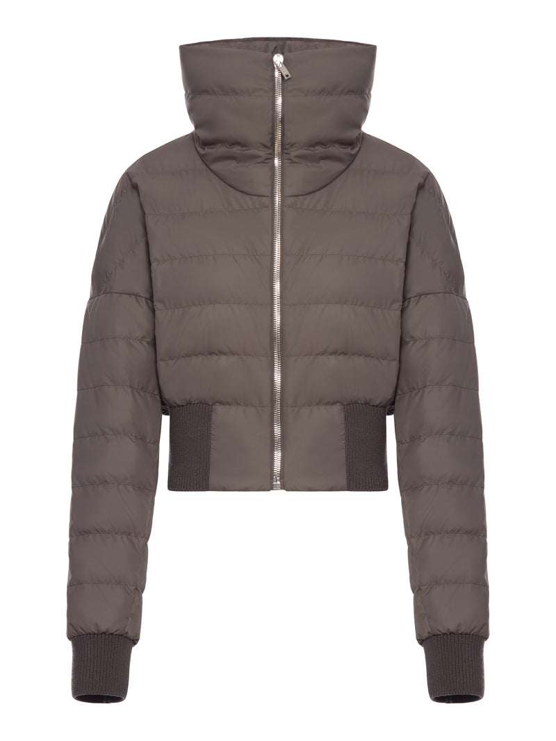 CROPPED PADDED JACKET IN TECHNICAL FABRIC